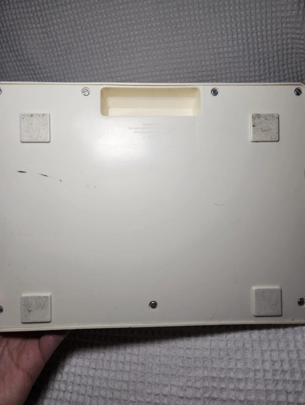 Fisher-Price Vintage Toy Stove in White with Yellow Accents